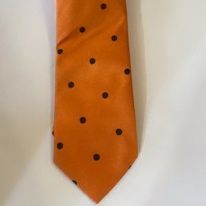 Burberry Silk Tie Handmade in England - Orange